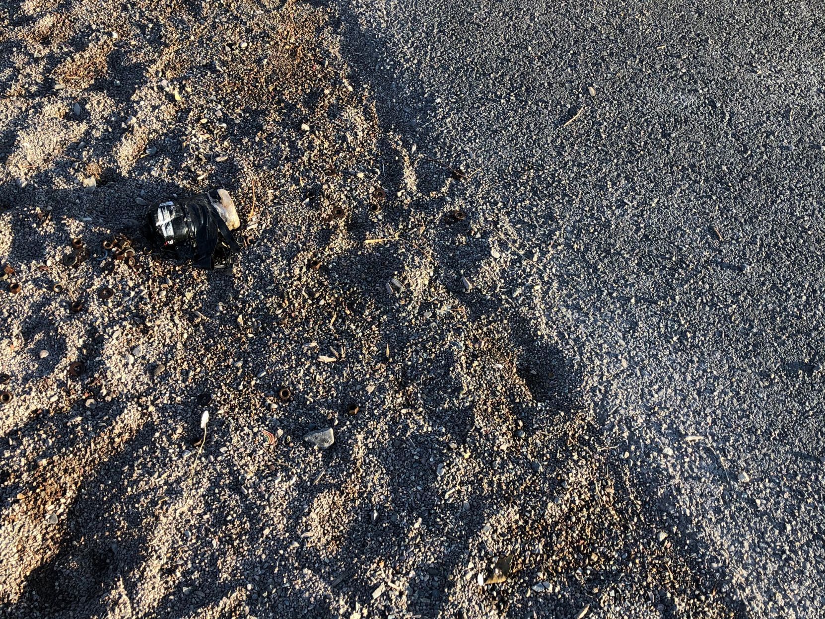 Bottle wrapped with black tape which caused bomb scare